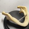 Mandible Implant Model with Metal Guide Rod Dental mandibular implant training model equipped with a metal guide rod for implant positioning and surgical guide creation practice