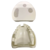 Upper Jaw Implant Base with Simulated Bone Texture