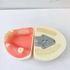 Dental implant model front and back view with screw-mount base
