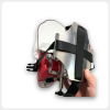 Dental Phantom Head Cross Strap Mounting System Dental phantom head metal backplate and cross strap mounting system