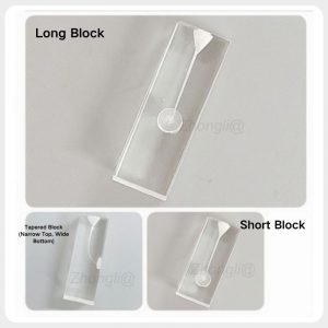 Endodontic Training Block Styles Long short and tapered transparent resin endodontic training block styles