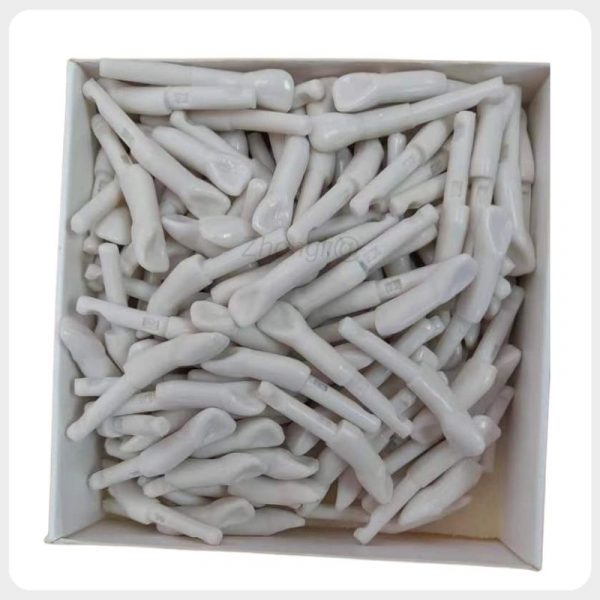 Bulk replacement typodont teeth in a storage box