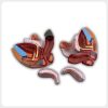 Female reproductive anatomy model separated into four parts, showing internal pelvic structures